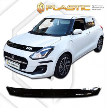 Дефлектор капота CA-Plastic Suzuki (Сузуки) Swift (Свифт)  ZC33S,ZC83S, ZC43S, ZC53S, ZD53S (2016-2024) ZC33S,ZC83S, ZC43S, ZC53S, ZD53S