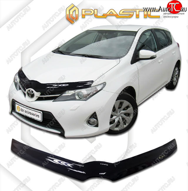 1 999 р. Дефлектор капота CA-Plastic  Toyota Auris  E180 (2012-2018) хэтчбэк 5 дв. дорестайлинг, хэтчбэк 5 дв. рестайлинг (classic черный, без надписи)  с доставкой в г. Таганрог