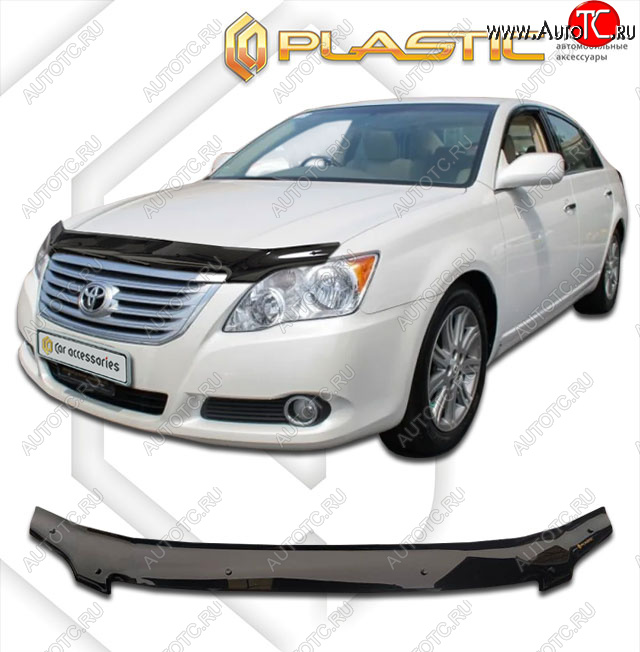 2 159 р. Дефлектор капота CA-Plastic  Toyota Avalon  3 (2005-2010) Правый руль (classic черный, без надписи)  с доставкой в г. Таганрог