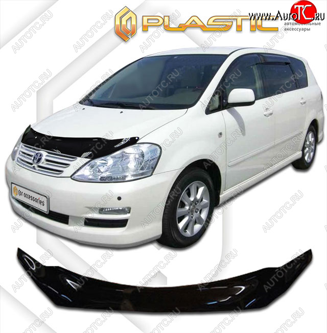 2 079 р. Дефлектор капота CA-Plastic  Toyota Ipsum  ACM20 (2003-2009) рестайлинг (classic черный, без надписи)  с доставкой в г. Таганрог