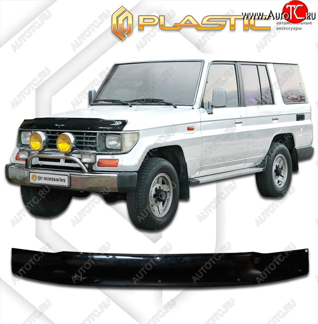 2 099 р. Дефлектор капота CA-Plastic  Toyota Land Cruiser  J70 (1994-2004) 5 дв. 1-ый рестайлинг, 5 дв. 2-ой рестайлинг (classic черный, без надписи)  с доставкой в г. Таганрог