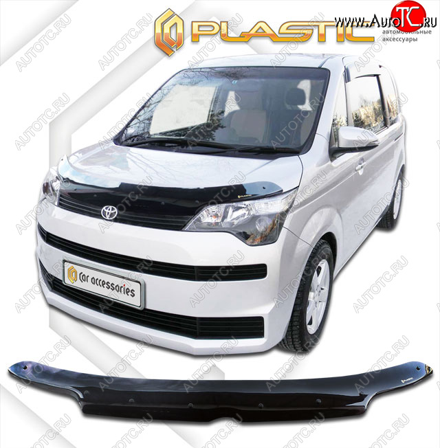 2 079 р. Дефлектор капота CA-Plastic  Toyota Spade  NP140 (2012-2020) хэтчбэк 5 дв. (classic черный, без надписи)  с доставкой в г. Таганрог