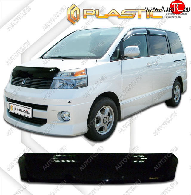 1 999 р. Дефлектор капота CA-Plastic  Toyota Voxy  минивэн (2001-2007) R60 дорестайлинг, R60 рестайлинг (classic черный, без надписи)  с доставкой в г. Таганрог