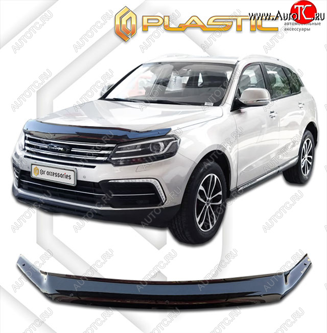 2 079 р. Дефлектор капота CA-Plastic  Zotye Coupa  B11F (2019-2021) (classic черный, без надписи)  с доставкой в г. Таганрог