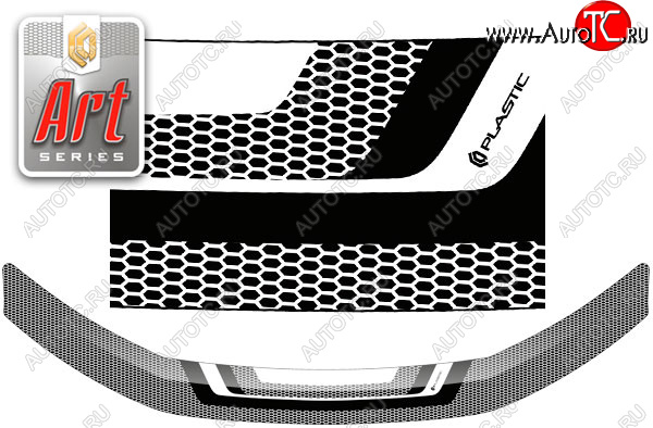 2 159 р. Дефлектор капота CA-Plastic  Лада Ларгус (2012-2024) дорестайлинг R90, рестайлинг R90 (Серия Art графит)  с доставкой в г. Таганрог