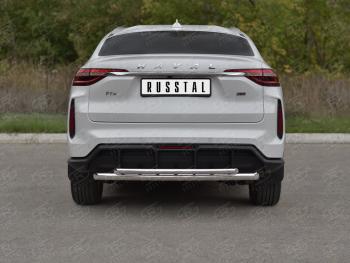 Защита заднего бампера d63*42 SLITKOFF Haval (Хавал) F7x (ф7икс) (2022-2024)  рестайлинг