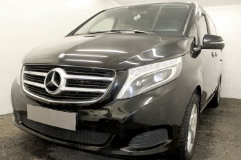 4 949 р. Защитная сетка в бампер (низ, ячейка 4х10 мм) Alfeco Премиум Mercedes-Benz Vito W447 дорестайлинг (2015-2020) (Чёрная)  с доставкой в г. Таганрог. Увеличить фотографию 3