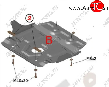 6 299 р. Защита картера двигателя (V-4,6) Alfeco  Lexus GX460  J150 (2009-2022) дорестайлинг, 1-ый рестайлинг, 2-ой рестайлинг (Алюминий 3 мм)  с доставкой в г. Таганрог