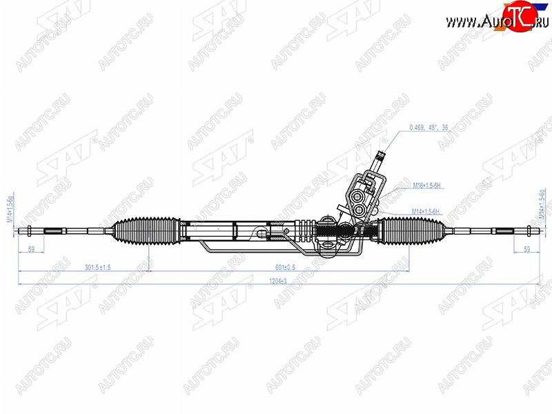 21 699 р. Рейка рулевая RHD SAT  Subaru Impreza  GH - Legacy ( BL/B13,  BL,B13)  с доставкой в г. Таганрог