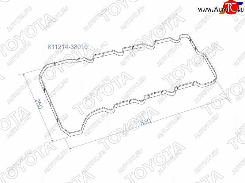 1 679 р. Прокладка клапанной крышки (3URFE) TOYOTA  Lexus LX570  J200 (2007-2015) дорестайлинг, 1-ый рестайлинг  с доставкой в г. Таганрог