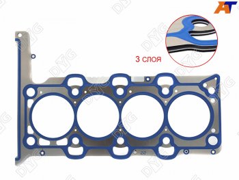 4 299 р. Прокладка ГБЦ D4HB 2,2 (T-1,3) DYG  Hyundai Santa Fe ( CM,  DM) (2009-2019), KIA Sorento  XM (2009-2015)  с доставкой в г. Таганрог. Увеличить фотографию 2