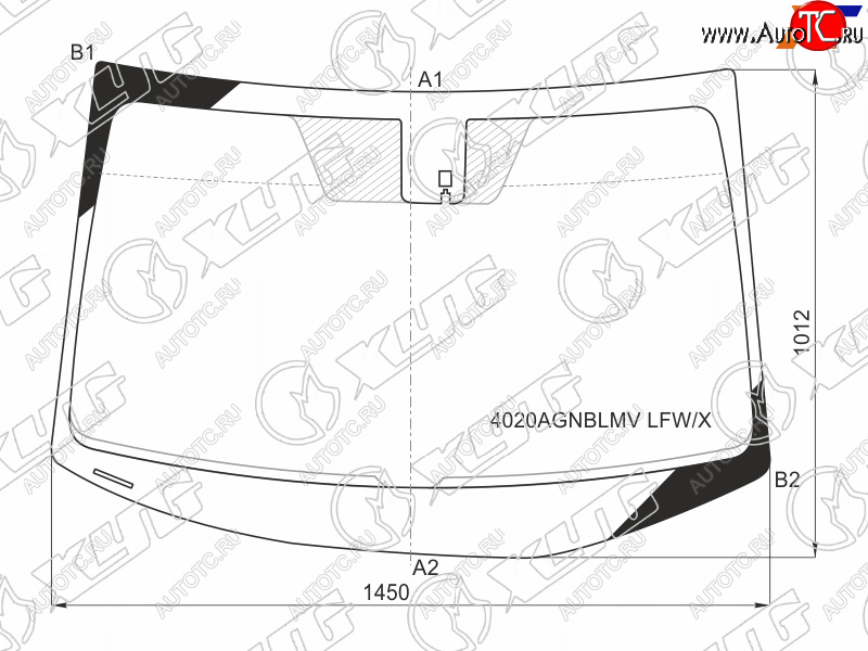 7 749 р. Стекло лобовое (Датчик дождя) XYG  Honda Accord  CR (2013-2020) седан дорестайлинг, седан рестайлинг  с доставкой в г. Таганрог