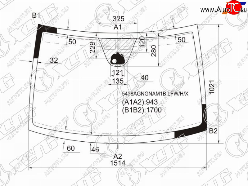 10 999 р. Стекло лобовое (Антенна Датчик дождя) XYG Mercedes-Benz Viano W639 дорестайлинг (2003-2010)  с доставкой в г. Таганрог