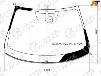 7 199 р. Стекло лобовое (Датчик дождя Молдинг) XYG  Nissan Qashqai  2 (2013-2019) J11 дорестайлинг  с доставкой в г. Таганрог. Увеличить фотографию 1