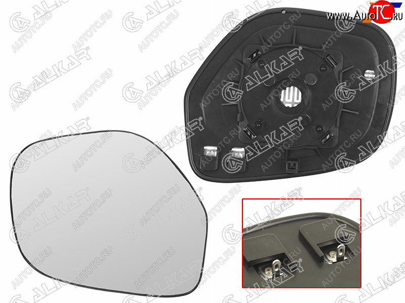1 499 р. Правое полотно зеркала (асферическое, с обогревом) ALKAR  CITROEN C4 aircross (2012-2017), Mitsubishi ASX (2010-2012), Mitsubishi Outlander  XL (2010-2013), Peugeot 4008 (2012-2017)  с доставкой в г. Таганрог