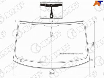 8 399 р. Стекло лобовое (Датчик дождя Молдинг) XYG  Audi A7  4G (2014-2018) лифтбэк рестайлинг  с доставкой в г. Таганрог. Увеличить фотографию 1