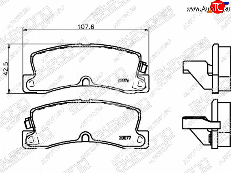 1 799 р. Колодки тормозные AKEBONO (задние) Toyota Corolla Levin E110 купе рестайлинг (1997-2000)  с доставкой в г. Таганрог