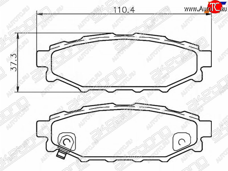 2 159 р. Задние тормозные колодки AKEBONO  Subaru Forester  SH (2008-2013)  с доставкой в г. Таганрог