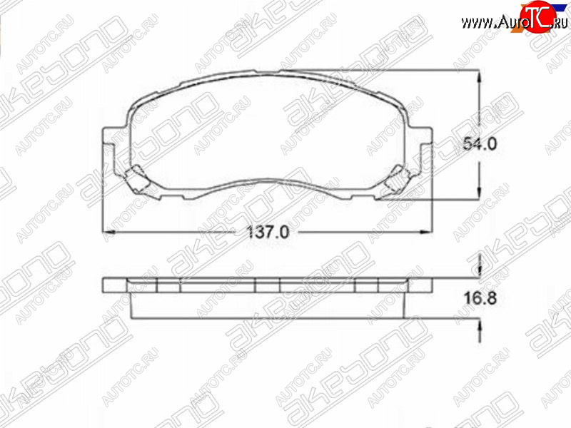 2 979 р. Колодки тормозные AKEBONO (передние)  Subaru Forester  SH (2008-2013)  с доставкой в г. Таганрог