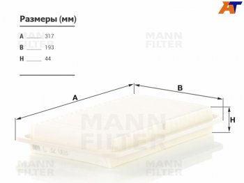 Фильтр воздушный MANN  Harrier ( XU30,  XU60,  XU80), Highlander ( XU40,  XU50,  XU70), Kluger ( XU40,  XU50)