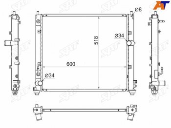 Радиатор SAT  CTS  седан, SRX, STS  седан