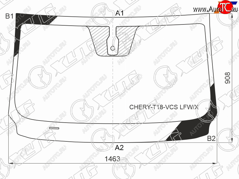 7 899 р. Стекло лобовое (Датчик дождя) XYG Chery Tiggo 4 дорестайлинг (2017-2020)  с доставкой в г. Таганрог