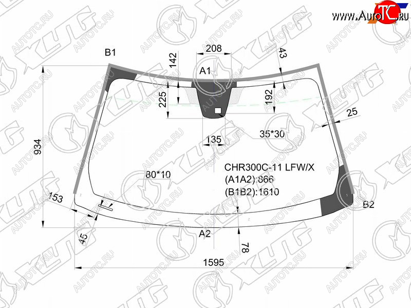 15 899 р. Стекло лобовое (Датчик дождя Молдинг 4D SED) XYG  Chrysler 300C  LD седан (2011-2022), Dodge Charger (2006-2014)  с доставкой в г. Таганрог