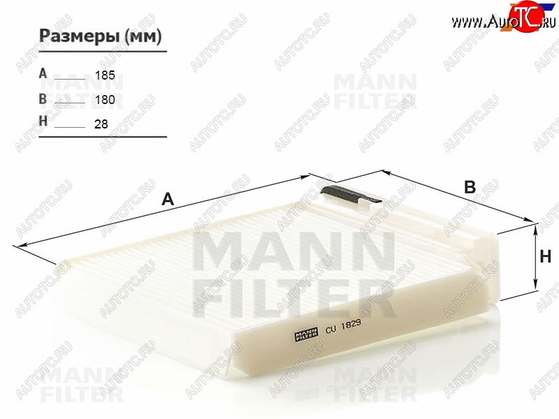 1 589 р. Фильтр салона угольный MANN  Nissan Micra  K12 - NP200  с доставкой в г. Таганрог