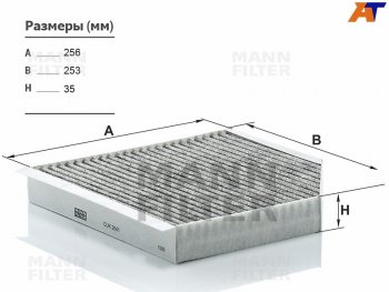 Фильтр салона угольный MANN Audi A6 (C7), A6 allroad quattro (C7), A7 (4G,  4K), A8 (D4,  D5)