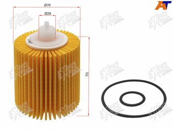 699 р. Фильтр масляный (картридж) EXCEL JAPAN  Lexus RX350 ( AL10,  AL20) (2008-2019), Toyota Camry ( XV40,  XV50,  XV55,  XV70) (2006-2025)  с доставкой в г. Таганрог. Увеличить фотографию 1