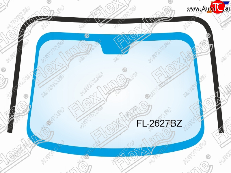 1 799 р. Молдинг лобового стекла (П-образный) FLEXLINE Toyota Camry XV40 рестайлинг (2009-2011)  с доставкой в г. Таганрог