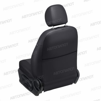 14 249 р. Чехлы сидений (экокожа) Автопилот  Chevrolet Aveo ( T200,  T250) (2002-2011) хэтчбек 5 дв, хэтчбек 5 дв рестайлинг (черный/темно-серый)  с доставкой в г. Таганрог. Увеличить фотографию 4