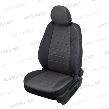 7 699 р. Чехлы сидений (экокожа) Автопилот  Chevrolet Aveo ( T200,  T250) (2003-2011), Ravon Nexia R3 (2016-2020) (черный/темно-серый)  с доставкой в г. Таганрог. Увеличить фотографию 1