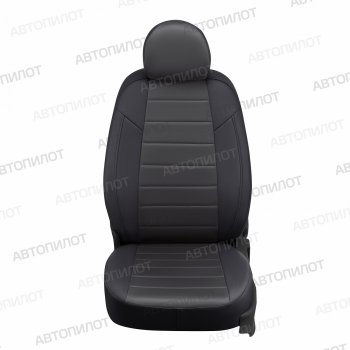 7 799 р. Чехлы сидений (экокожа/алькантара) Автопилот  Chevrolet Aveo  T300 (2011-2015) седан, хэтчбек (черный/темно-серый)  с доставкой в г. Таганрог. Увеличить фотографию 2