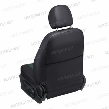 13 849 р. Чехлы сидений (экокожа) Автопилот  Chevrolet Captiva (2006-2016), Opel Antara (2006-2015) (черный/зеленый)  с доставкой в г. Таганрог. Увеличить фотографию 3