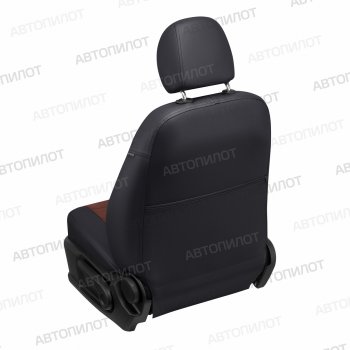 13 849 р. Чехлы сидений (экокожа/алькантара) Автопилот  Chevrolet Captiva (2006-2016), Opel Antara (2006-2015) (черный/шоколад)  с доставкой в г. Таганрог. Увеличить фотографию 5