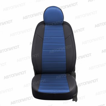 13 849 р. Чехлы сидений (экокожа/алькантара, Comfort-40/60, Г-подг.) Автопилот  Fiat Albea  170 (2002-2012) седан (черный/синий)  с доставкой в г. Таганрог. Увеличить фотографию 3