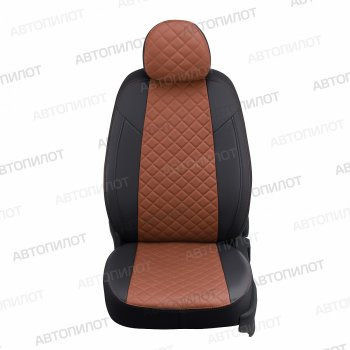 14 899 р. Чехлы сидений (Comfort, экокожа) Автопилот Ромб  Ford Focus  2 (2004-2011)  седан дорестайлинг, универсал дорестайлинг, хэтчбэк 3 дв. дорестайлинг, хэтчбэк 5 дв. дорестайлинг, седан рестайлинг, универсал рестайлинг, хэтчбэк 3 дв. рестайлинг, хэтчбэк 5 дв. рестайлинг (черный/коричневый)  с доставкой в г. Таганрог. Увеличить фотографию 3