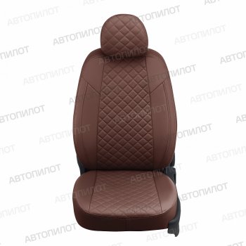 7 999 р. Чехлы сидений (Comfort, экокожа) Автопилот Ромб  Ford Focus  2 (2004-2011)  седан дорестайлинг, универсал дорестайлинг, хэтчбэк 3 дв. дорестайлинг, хэтчбэк 5 дв. дорестайлинг, седан рестайлинг, универсал рестайлинг, хэтчбэк 3 дв. рестайлинг, хэтчбэк 5 дв. рестайлинг (темно-коричневый)  с доставкой в г. Таганрог. Увеличить фотографию 2