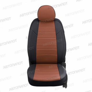 13 849 р. Чехлы сидений (экокожа) Автопилот  Ford S-Max  CJ (2014-2019) (черный/коричневый)  с доставкой в г. Таганрог. Увеличить фотографию 4