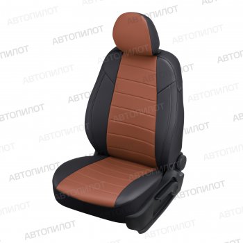 13 849 р. Чехлы сидений (экокожа) Автопилот  Ford S-Max  CJ (2014-2019) (черный/коричневый)  с доставкой в г. Таганрог. Увеличить фотографию 1