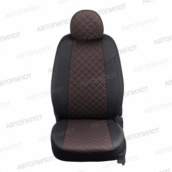 14 899 р. Чехлы сидений (экокожа) Автопилот Ромб  Ford S-Max  CJ (2014-2019) (черный/шоколад)  с доставкой в г. Таганрог. Увеличить фотографию 4