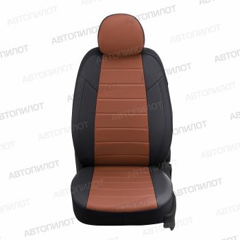 13 849 р. Чехлы на сиденья Экокожа (к. Comfort Luxe экокожа) Автопилот  Уаз Патриот ( 23632,  3163 5 дв.) (2016-2025) 2-ой рестайлинг пикап, 2-ой рестайлинг (черный/коричневый)  с доставкой в г. Таганрог. Увеличить фотографию 4