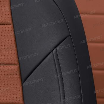 13 849 р. Чехлы на сиденья Экокожа (к. Comfort Luxe экокожа) Автопилот  Уаз Патриот ( 23632,  3163 5 дв.) (2016-2025) 2-ой рестайлинг пикап, 2-ой рестайлинг (черный/коричневый)  с доставкой в г. Таганрог. Увеличить фотографию 6