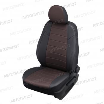 13 849 р. Чехлы на сиденья Экокожа (к. Comfort Luxe экокожа) Автопилот  Уаз Патриот ( 23632,  3163 5 дв.) (2016-2025) 2-ой рестайлинг пикап, 2-ой рестайлинг (черный/шоколад)  с доставкой в г. Таганрог. Увеличить фотографию 1