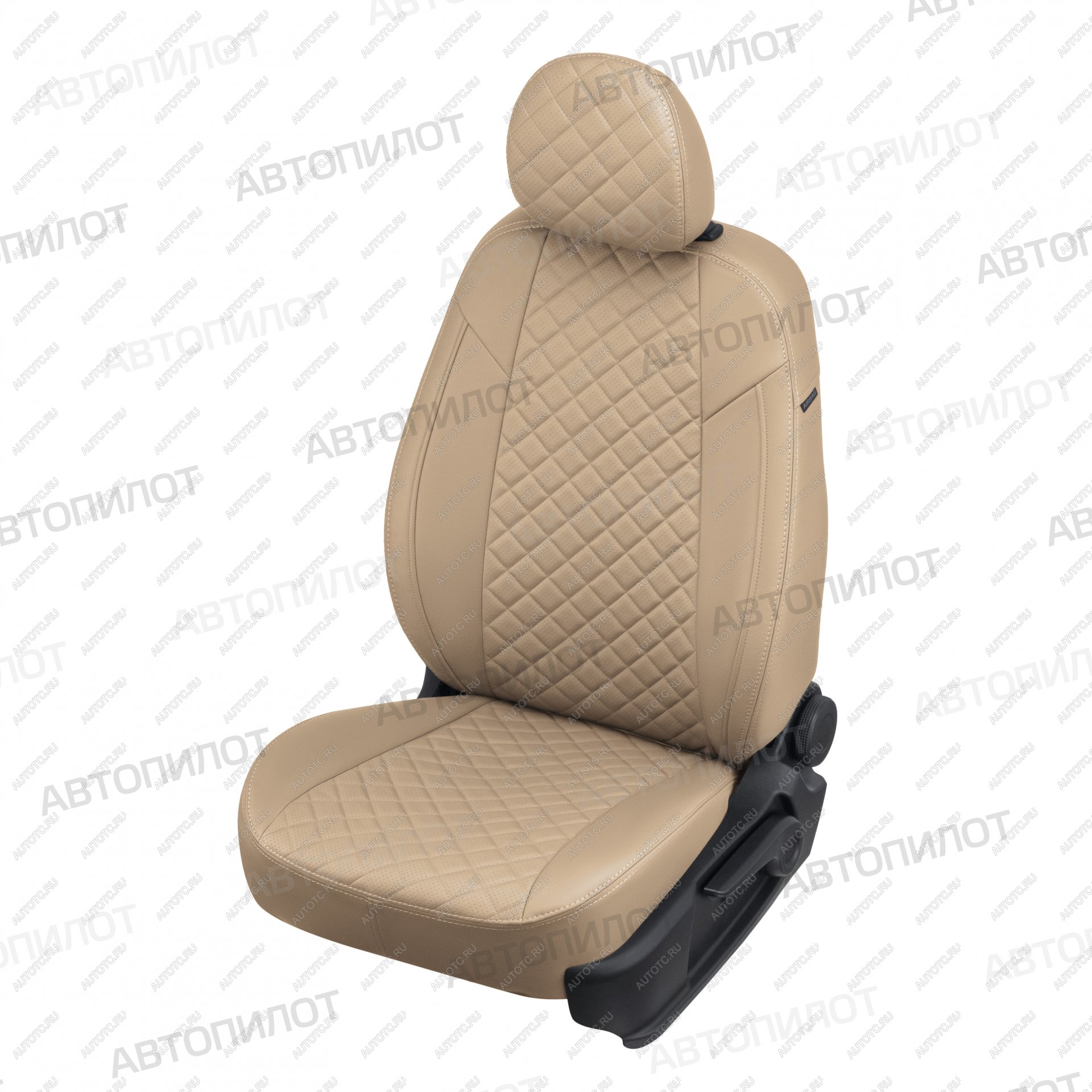 7 499 р. Чехлы на сиденья Экокожа (к. Comfort Luxe экокожа) Автопилот  Уаз Патриот  23632 (2016-2025) 2-ой рестайлинг пикап (темно-бежевый)  с доставкой в г. Таганрог