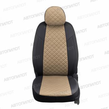 14 899 р. Чехлы на сиденья Ромб (к. Comfort Luxe экокожа) Автопилот  Уаз Патриот ( 23632,  3163 5 дв.) (2016-2025) 2-ой рестайлинг пикап, 2-ой рестайлинг (черный/темно-бежевый)  с доставкой в г. Таганрог. Увеличить фотографию 3