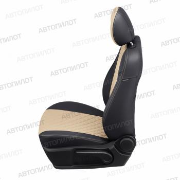 7 999 р. Чехлы на сиденья Ромб (к. Comfort Luxe экокожа) Автопилот  Уаз Патриот ( 23632,  3163 5 дв.) (2016-2025) 2-ой рестайлинг пикап, 2-ой рестайлинг (черный/бежевый)  с доставкой в г. Таганрог. Увеличить фотографию 4