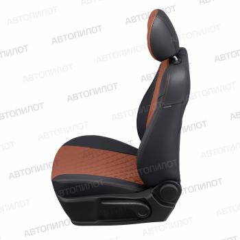 14 499 р. Чехлы на сиденья Ромб (к. Comfort Luxe экокожа) Автопилот  Уаз Патриот ( 23632,  3163 5 дв.) (2016-2025) 2-ой рестайлинг пикап, 2-ой рестайлинг (черный/коричневый)  с доставкой в г. Таганрог. Увеличить фотографию 4