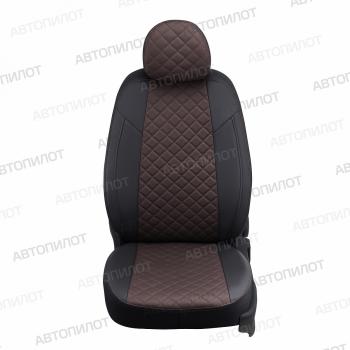 14 999 р. Чехлы на сиденья Ромб (к. Comfort Luxe экокожа) Автопилот  Уаз Патриот ( 23632,  3163 5 дв.) (2016-2025) 2-ой рестайлинг пикап, 2-ой рестайлинг (черный/шоколад)  с доставкой в г. Таганрог. Увеличить фотографию 4